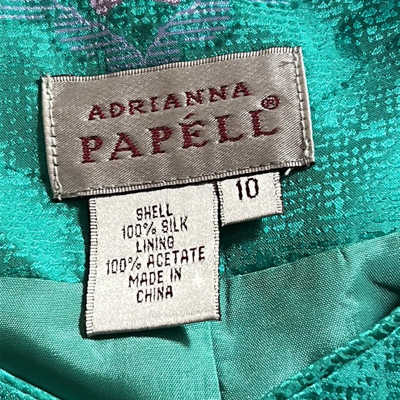 Vintage Adrianna Papell 100% silk two piece  set business or special occasion - Picture 4 of 7